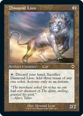 【ENG】【Foil】■旧枠エッチング■《ダイアモンドのライオン/Diamond Lion》[MH2]