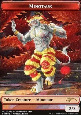 【ENG】【Foil】《ミノタウルストークン/Minotaur Token》[旧正月プロモ]