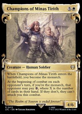 【ENG】【Foil】■ショーケース■《ミナス・ティリスの英雄/Champions of Minas Tirith》[LTC]