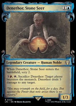 【ENG】【Foil】■ショーケース■《石の予見者、デネソール/Denethor, Stone Seer》[LTC]