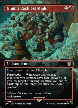 【ENG】【Foil】■ボーダーレス■《Gimli's Reckless Might》[LTC]