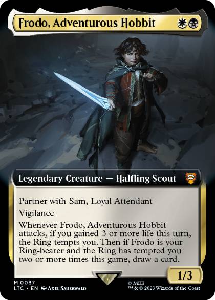 【ENG】【Foil】■拡張アート■《冒険好きなホビット、フロド/Frodo, Adventurous Hobbit》[LTC]