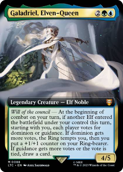 【ENG】【Foil】■拡張アート■《エルフの女王、ガラドリエル/Galadriel, Elven-Queen》[LTC]