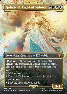 【ENG】【Foil】■ボーダーレス■《Galadriel, Light of Valinor》[LTC]