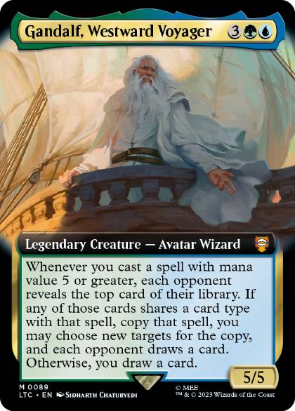 【ENG】【Foil】■拡張アート■《西方への航海者、ガンダルフ/Gandalf, Westward Voyager》[LTC]