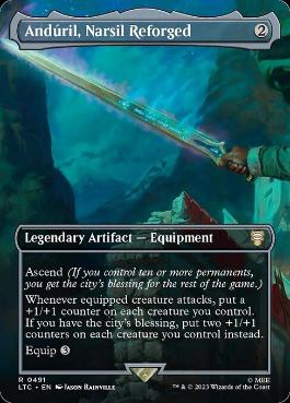 【ENG】【Foil】■ボーダーレス■《Anduril, Narsil Reforged》[LTC]