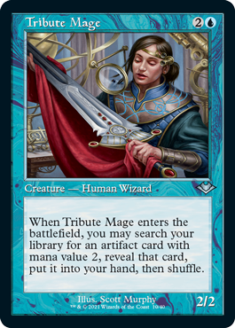 【ENG】【Foil】■旧枠■《捧げ物の魔道士/Tribute Mage》[MH1]