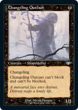 【ENG】【Foil】■旧枠■《変わり身ののけ者/Changeling Outcast》[MH1]