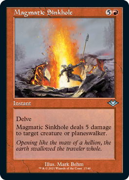 【ENG】【Foil】■旧枠■《マグマの陥没孔/Magmatic Sinkhole》[MH1]