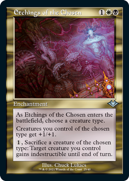 【ENG】【Foil】■旧枠エッチング■《選ばれしものの食刻/Etchings of the Chosen》[MH1]