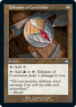 【ENG】【Foil】■旧枠エッチング■《確信のタリスマン/Talisman of Conviction》[MH1]