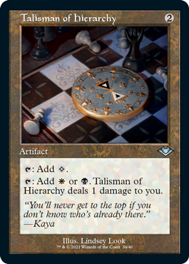 【ENG】【Foil】■旧枠■《聖列のタリスマン/Talisman of Hierarchy》[MH1]