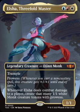【ENG】【Foil】■ボーダーレス■《三学の修得者、エルシャ/Elsha, Threefold Master》[TDC]