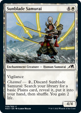 【ENG】【Foil】《陽刃の侍/Sunblade Samurai》[NEO]