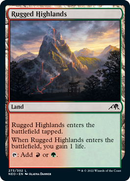 【ENG】【Foil】《岩だらけの高地/Rugged Highlands》[NEO]