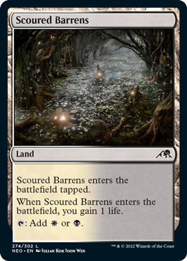 【ENG】【Foil】《磨かれたやせ地/Scoured Barrens》[NEO]