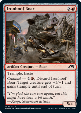 【ENG】【Foil】《鉄蹄の猪/Ironhoof Boar》[NEO]