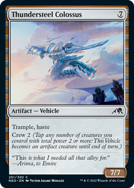【ENG】【Foil】《雷鋼の巨像/Thundersteel Colossus》[NEO]