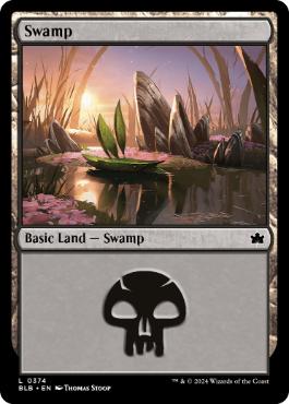 【ENG】【Foil】《沼/Swamp》(374)[BLB]