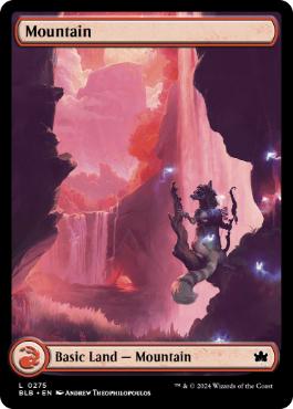 【ENG】【Foil】■フルアート■《山/Mountain》(275)[BLB]