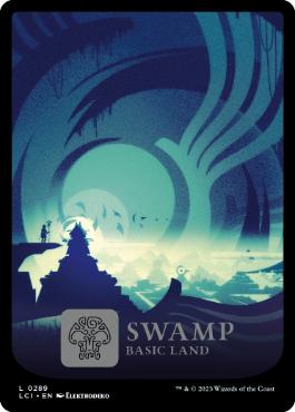 【ENG】【Foil】■フルアート■《沼/Swamp》(289)[LCI]