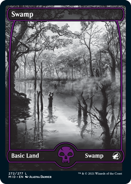 【ENG】■フルアート■《沼/Swamp》(272)[MID]