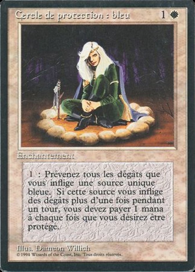 【FRA】■黒枠■《青の防御円/Circle of Protection: Blue》[3ED]