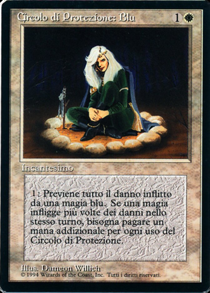 【ITA】■黒枠■《青の防御円/Circle of Protection: Blue》[3ED]