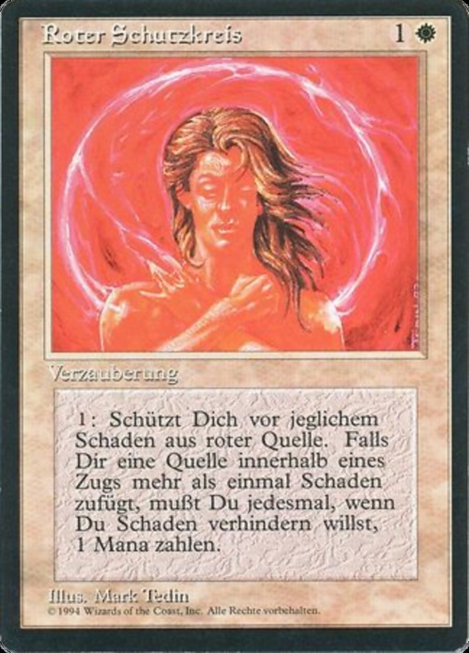 【GER】■黒枠■《赤の防御円/Circle of Protection: Red》[3ED]