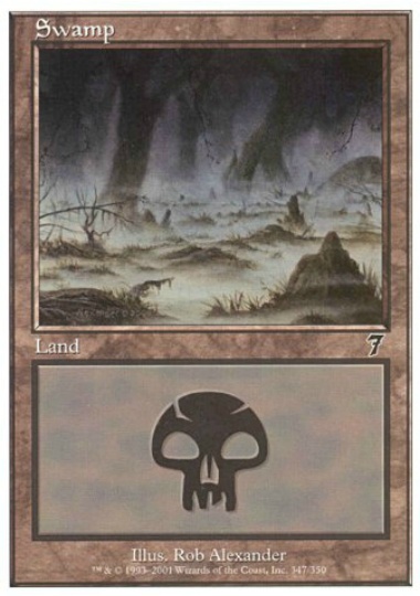 【ENG】【Foil】《沼/Swamp》(347)[7ED]