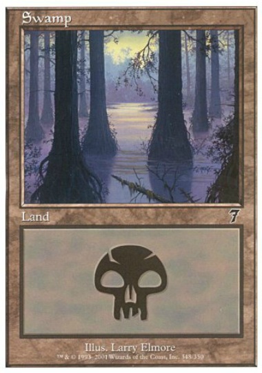 【ENG】【Foil】《沼/Swamp》(348)[7ED]