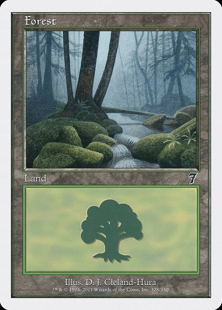 【ENG】【Foil】《森/Forest》(328)[7ED]