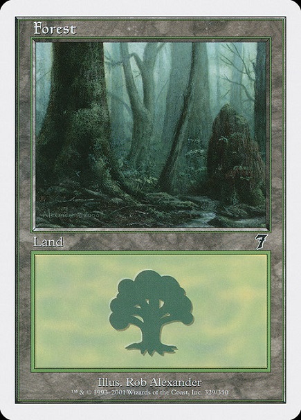 【ENG】【Foil】《森/Forest》(329)[7ED]