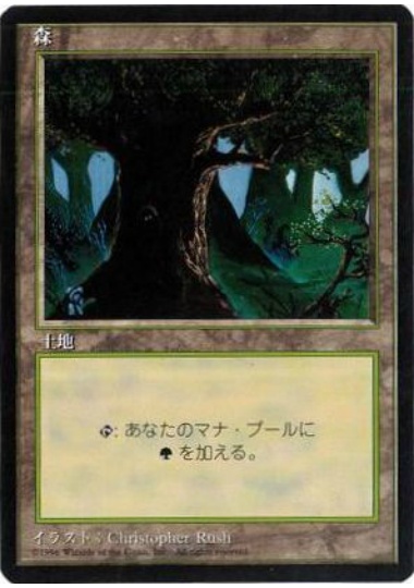 【JPN】■黒枠■《森/Forest》(C)[4ED]