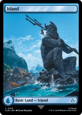 【ENG】【Foil】■フルアート■《島/Island》(104)[ACR]