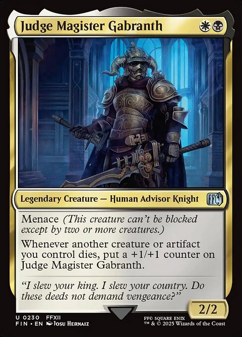 【ENG】《ジャッジマスター、ガブラス/Judge Magister Gabranth》[FIN]
