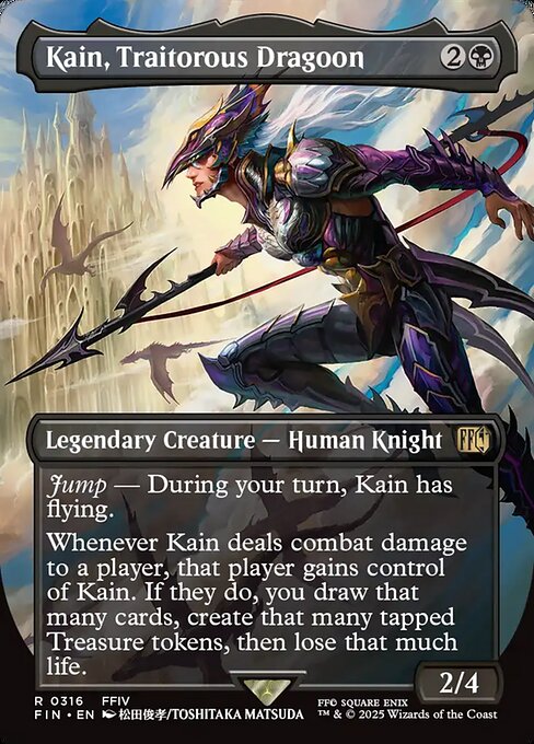 【ENG】【Foil】■ボーダーレス■《苦悩の竜騎士、カイン/Kain, Traitorous Dragoon》[FIN]