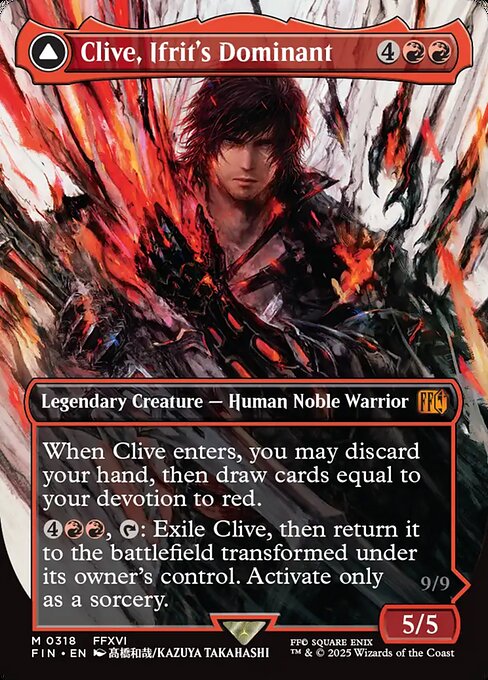 【ENG】【Foil】■ボーダーレス■《イフリートのドミナント、クライヴ/Clive, Ifrit's Dominant》(318)[FIN]