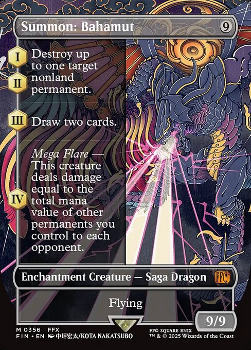 【ENG】【Foil】■ボーダーレス■《召喚：バハムート/Summon: Bahamut》[FIN]
