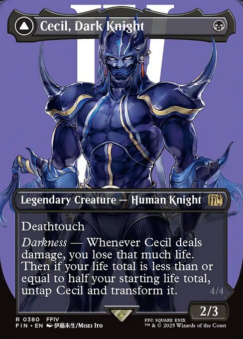 【ENG】【Foil】■ボーダーレス■《暗黒騎士、セシル/Cecil, Dark Knight》[FIN]