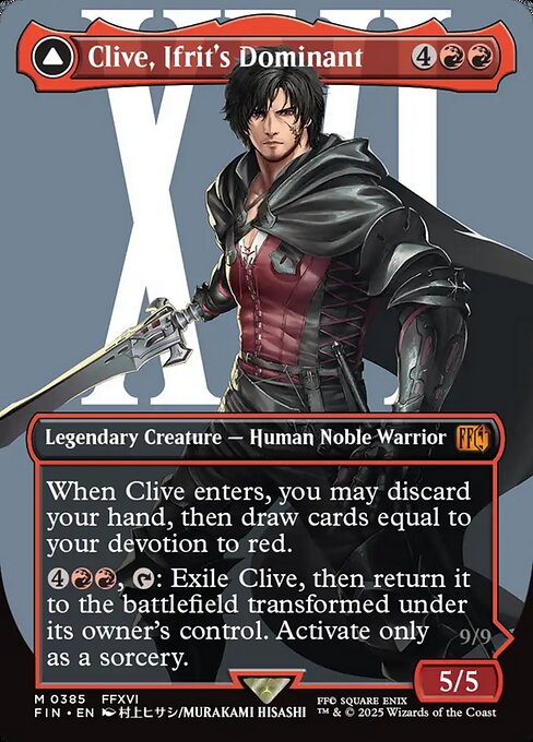 【ENG】【Foil】■ボーダーレス■《イフリートのドミナント、クライヴ/Clive, Ifrit's Dominant》(385)[FIN]