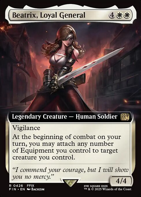 【ENG】【Foil】■拡張アート■《忠実なる将軍、ベアトリクス/Beatrix, Loyal General》[FIN]