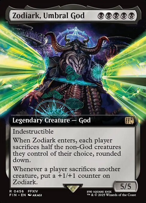 【ENG】【Foil】■拡張アート■《戒律王、ゾディアーク/Zodiark, Umbral God》[FIN]