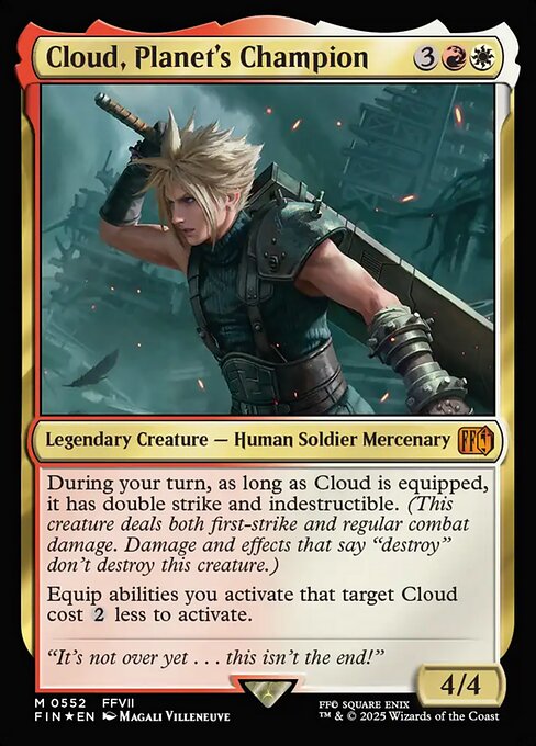 【ENG】【Foil】《星の勇者、クラウド/Cloud, Planet's Champion》[FIN]