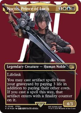 【ENG】【Foil】■ボーダーレスサージ■《ルシスの王子、ノクティス/Noctis, Prince of Lucis》[FIN]