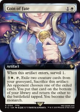 【ENG】【Foil】■拡張アート■《運命のコイン/Coin of Fate》[FIC]