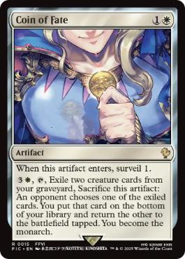 【ENG】【Foil】■サージ■《運命のコイン/Coin of Fate》[FIC]