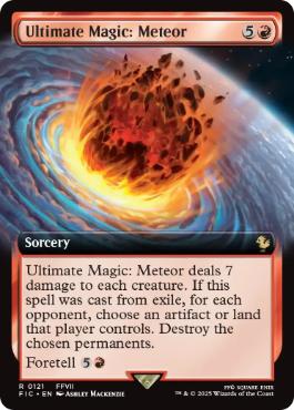 【ENG】【Foil】■拡張アート■《究極魔法「メテオ」/Ultimate Magic: Meteor》[FIC]