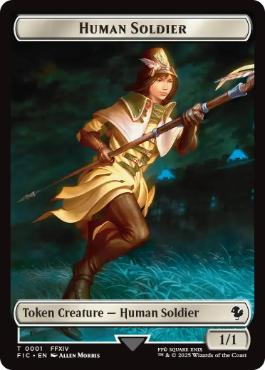 【ENG】【Foil】■サージ■《人間・兵士+英雄トークン/Human Soldier+Hero Token》(001/032)[FIC]