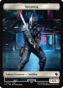 【ENG】【Foil】■サージ■《兵士+レベルトークン/Soldier+Rebel Token》[FIC]